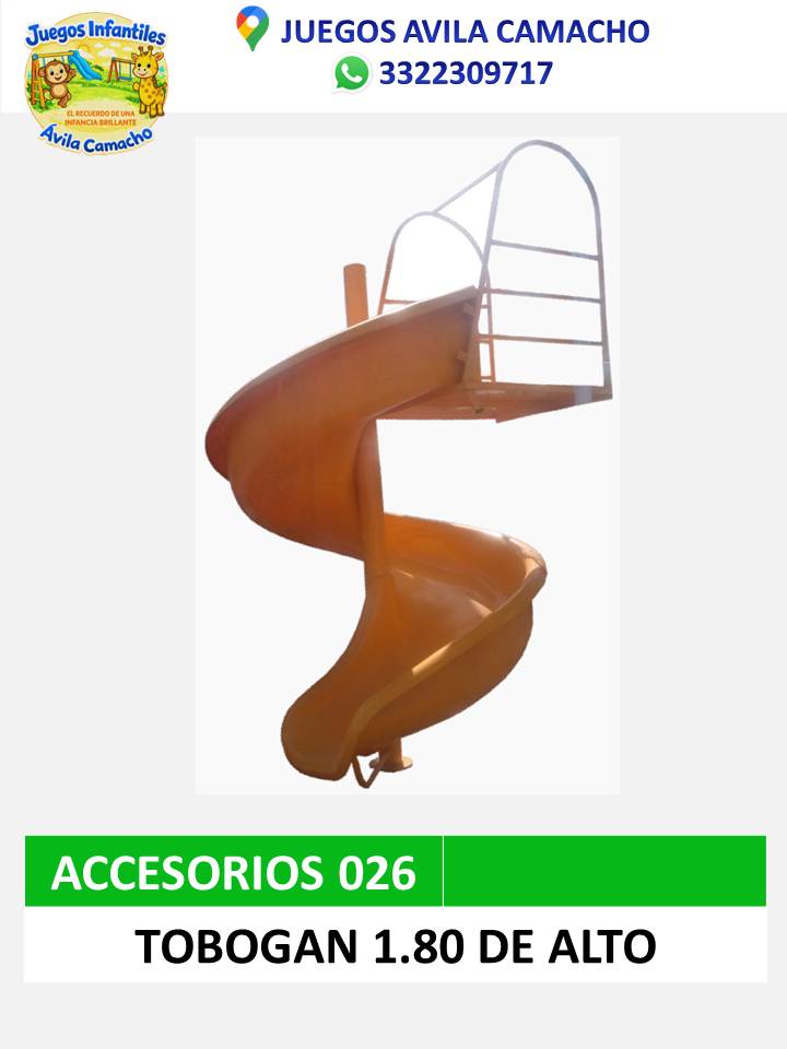 tobogán 1.80 m abierto